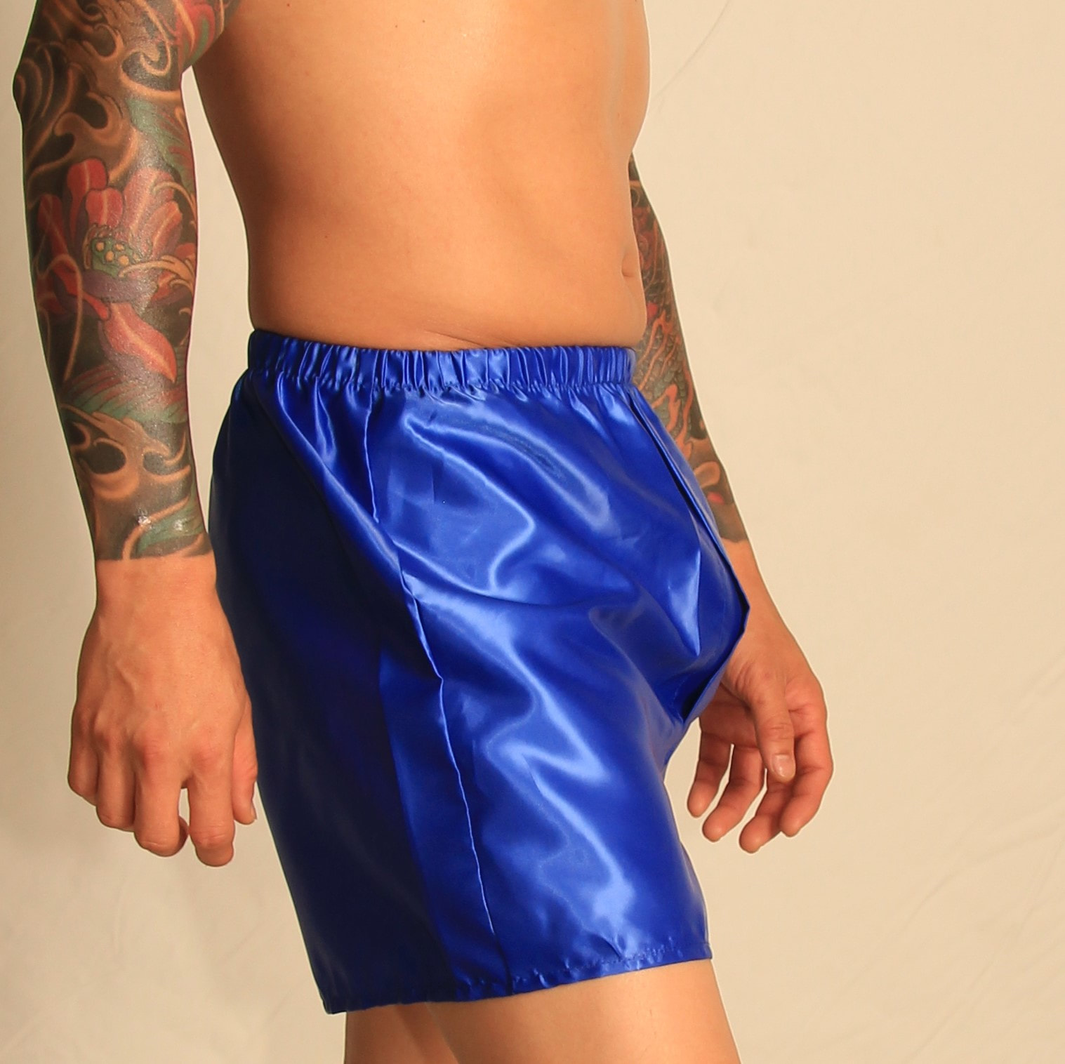 Poly Satin Boxer Shorts - Small to 4XL - Royal